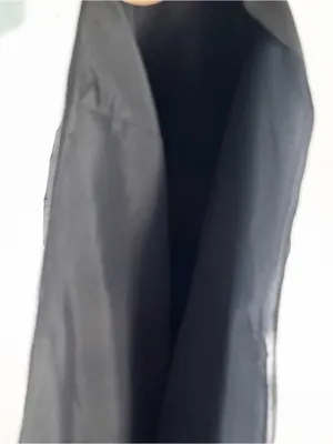 Amsale Lux Classic Black Asymmetrical Trumpet Maxi Gown Dress thumbnail 6