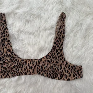 Skims Fits Everybody Micro Scoop Bralette Sienna Jaguar Print Size 4X thumbnail 3