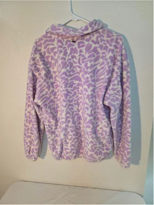 O’Neill Women’s Sierra Super Sherpa Quarter-Zip Pullover Purple Animal Medium W thumbnail 2