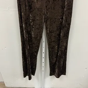 Anthropologie En Saison Madeleine Velvet Straight Leg Pants XL Brown Relaxed Fit thumbnail 5