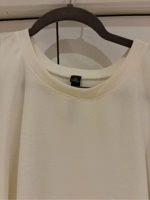 Design Lab Lord & Taylor Cream Cold-Shoulder Mini Dress thumbnail 2