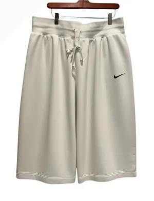 Nike Light Beige Athletic Shorts with Drawstring Waist thumbnail 1