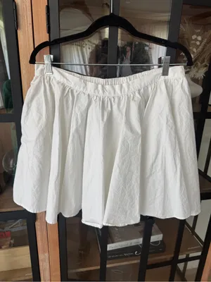 Free People Gaia Skirt mini high rise bubble poplin cotton swingy flowy thumbnail 2