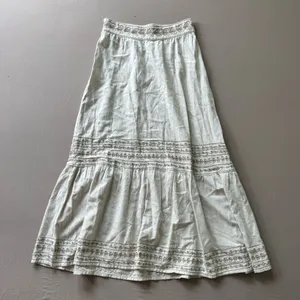 Sole Selena Boho Embroidered Linen Tiered Maxi Skirt thumbnail 1