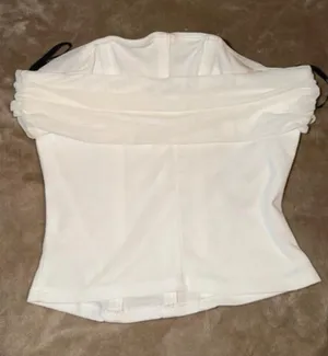 Forever 21 White Strapless Corset-style Top thumbnail 1