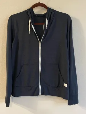 Vuori Womens Shirt Halo Performance Hoodie 2.0 Midnight Heather Size Small thumbnail 3