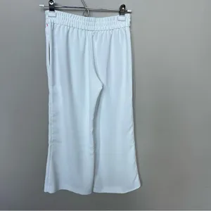 Alice + Olivia White Benny Crepe Cropped Drawstring Pants Size 0 thumbnail 7