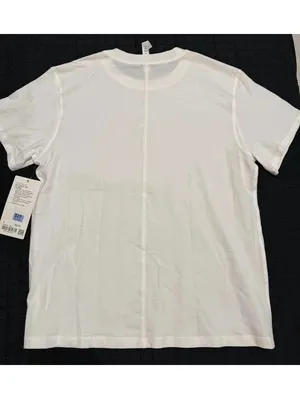 Lululemon All Yours Tee *Cotton White Size 6 thumbnail 2