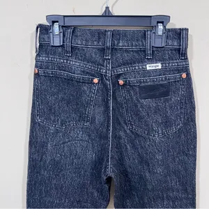 WRANGLER WILD WEST STRAIGHT JEAN IN WASHED BLACK 25X28 western thumbnail 9