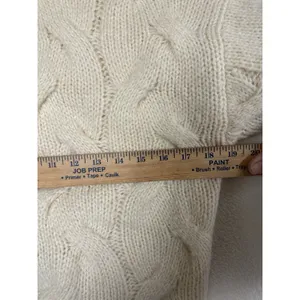 ZARA Cream Chunky Cable Knit Turtleneck Sweater Size‎ S Girls 13-14 Fisherman thumbnail 5