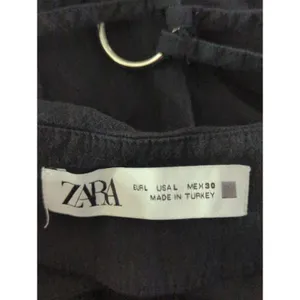 Zara Black Ruched Side Midi Dress Strapy High Slit‎ Women's Large Party Cocktail thumbnail 13