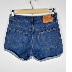 Levi's 501 Denim Jean Shorts Cuffed Button FlySize 25 thumbnail 2