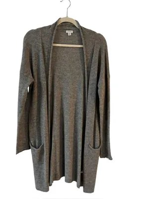 Cuyana Single Origin Cashmere Long Cardigan Gray Size M/L thumbnail 2