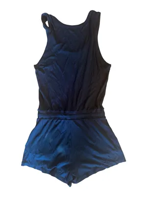 Vuori Torrey Black Ribbed Racerback Style Sleeveless Romper Sz S thumbnail 5