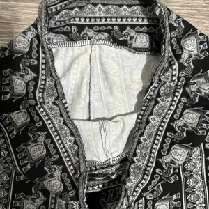 Womens Elephant Print Bell Bottom Pants Black White Boho Flare‎ Leg Stretchy XL thumbnail 3