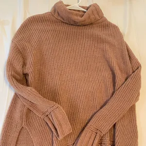 Aerie oversized knit orange sweater thumbnail 1