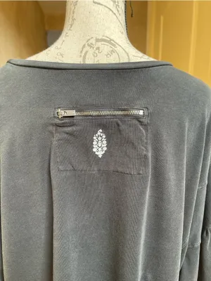 Free People Movement Balloon Long Sleeves Crop top Oversized Logo Bohemian Sz XL thumbnail 8
