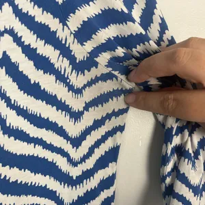 Lilly Pulitzer Rossmore Midi T-Shirt Dress Blue Stripe Zebron, Size small thumbnail 5