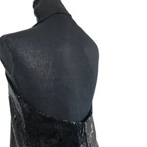 Hugs Black Sequins Halter Back Top/Blouse(Size Black thumbnail 6