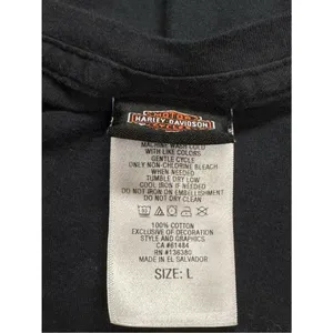 Harley Davidson Sequin Black and Blue VNeck Short Sleeve Tee Shirt Women’s Large thumbnail 3