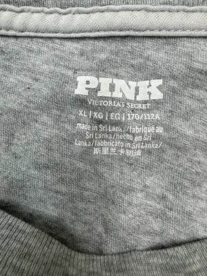 PINK Victoria’s Secret Grey Halloween Campus Long Sleeve Shirt Size X-Large thumbnail 5