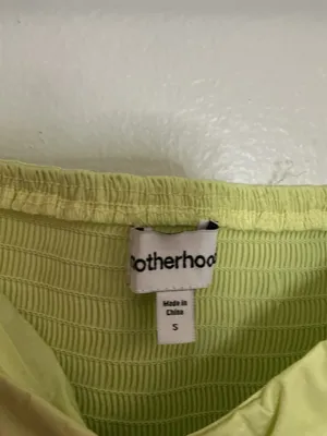 Motherhood Light Lime Puff Sleeve Mini Dress thumbnail 2