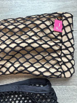 Chynna Dolls Fishnet Two Piece Bikini Set Black thumbnail 2