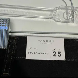 NWT Pacsun 90's Boyfriend Jeans Blue/Black Two‎ Tone Size 25 Preppy Edgy Grunge thumbnail 7