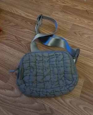Gray Quilted Puffer Belt Bag thumbnail 1