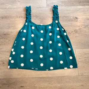 Blu Pepper Pom Pom Tank Top Sleeveless Casual Summer Teal Top Size Large‎ L thumbnail 2