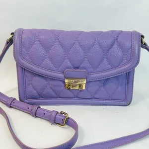 Vera Bradley Quilted Tess Crossbody Purse in Purple/Lavender Leather thumbnail 2