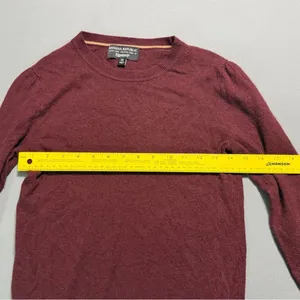 Italian yarn filpucci Banana-republic Women's Burgundy sweater wool cashmere thumbnail 4