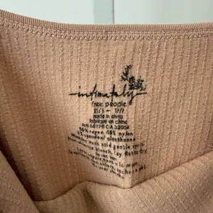 Free People Ribbed Boho Clean Minimalist Cropped Cami Tank XS/S Almond thumbnail 5