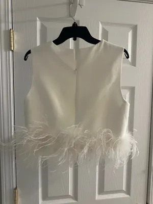 White Feather Top Size M thumbnail 2