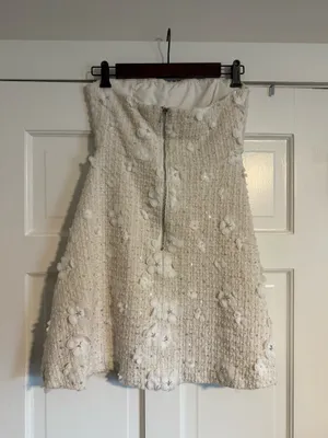 Anthropologie Strapless Tweed Mini Dress thumbnail 4