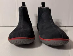 L.L. Bean suede gray lined pull-on ankle boots women size 8 M thumbnail 3