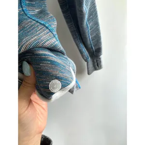 Lululemon Scuba Hoodie Full Zip Blue Grey Space Dye Size 2 Sweatshirt‎ thumbnail 3