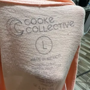 Unif Cookie Collective Unisex Orange Graphic T-Shirt Peach Emoji Short Sleeve Size L thumbnail 9