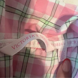 Victoria's Secret Pink Plaid Pajama Top thumbnail 4