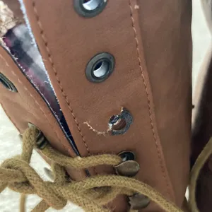 Cathy Jean Vegan Leather Brown Convertible Lace-Up Combat Boots Size 8 GUC thumbnail 5