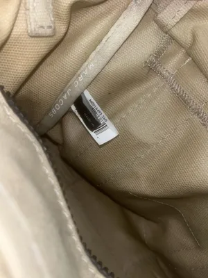 Marc Jacobs Small Tote Bag in Cream with White Logo thumbnail 6