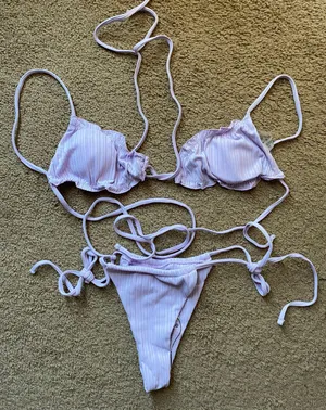 Pastel Pink Two Piece Bikini Size XS thumbnail 5