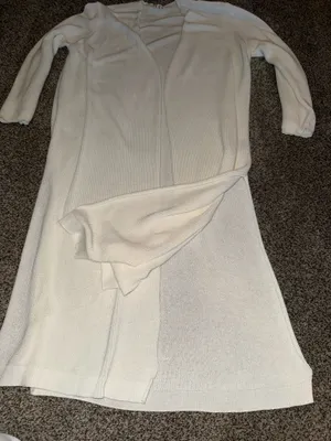 POL Clothing Longline Open-Front Ribbed Knit Cardigan thumbnail 3