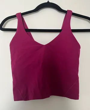 Lululemon Align Tank Top Womens 2 Magenta Sports Bra Tank Pilates Gym Travel thumbnail 1