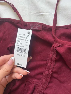 Brandy Melville Red Tank Lace thumbnail 3