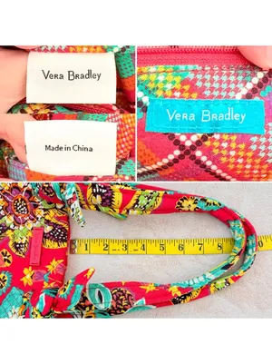 Vera Bradley Hadley East West Rumba Red Leafy Floral Large Zip Tote Shoulder Bag thumbnail 7