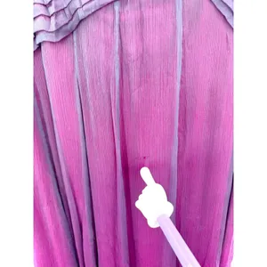 Tadashi Collection Purple Pleated Ruched Ruffle Evening Gown Formal Dress Silk 4 thumbnail 3