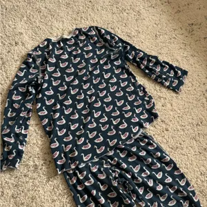 Roller Rabbit Swan Print Pajama Set Size‎ XS Pima Cotton Navy Blue thumbnail 7