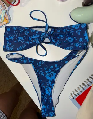 Blue Floral Bikini Set thumbnail 2