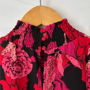 Nanette Lepore Red and Pink Floral Maxi Dress thumbnail 5